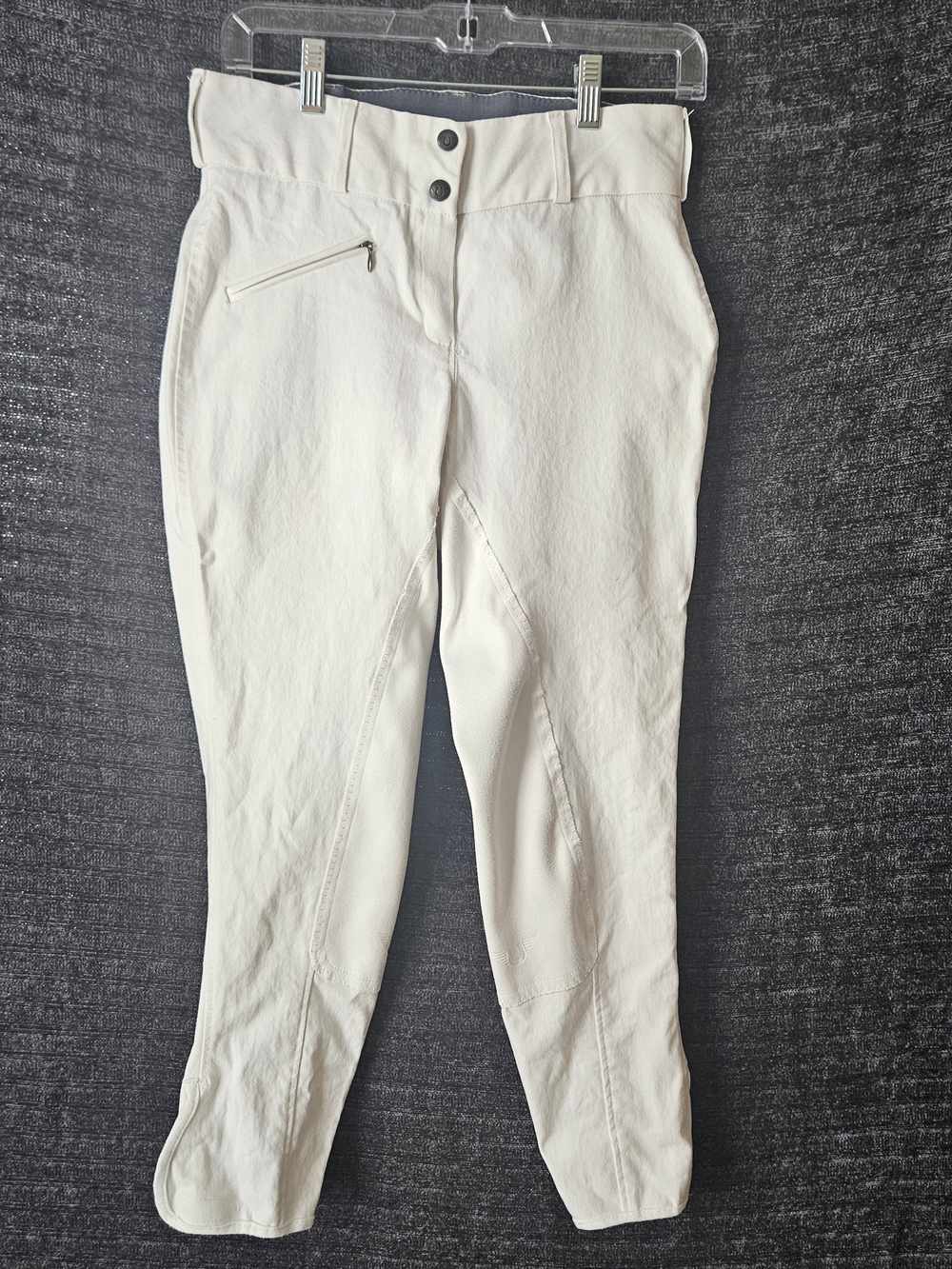 TuffRider Women's Riding Pants Sz 28 White Breeches Equestrian Pullon